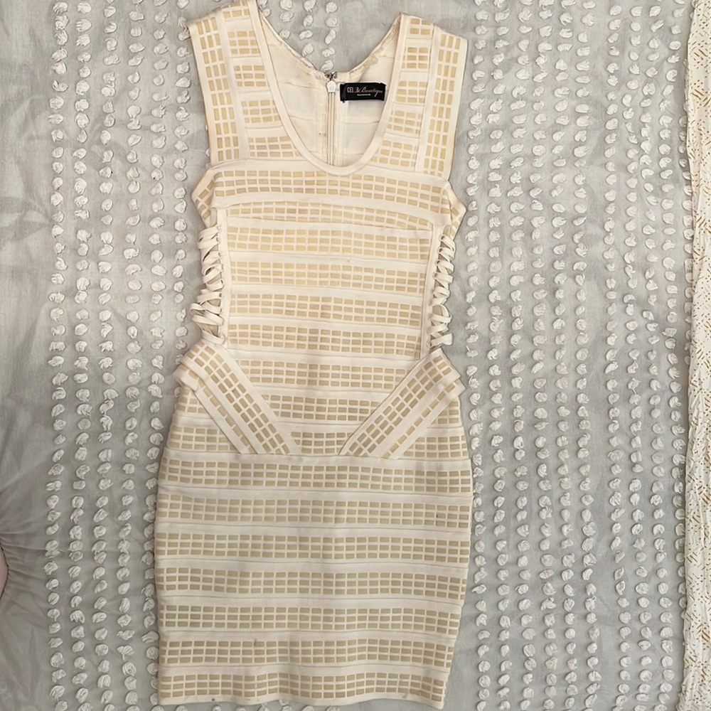 Bodycon White Dress by CB